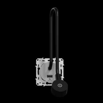  Liseuse avec USB alu 