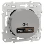  Prise USB type A+C rapide alu 