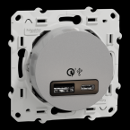  Prise USB type A+C rapide alu 
