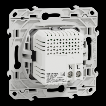  Prise double USB typeA+C Alu 