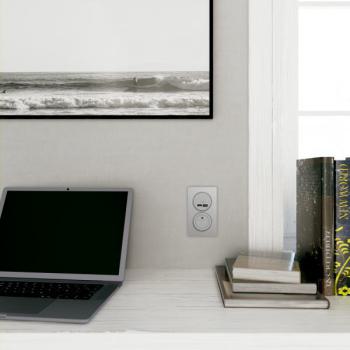  Prise double USB typeA+C Alu 