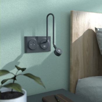  Liseuse avec USB anthracite 