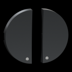  2 demi enjoliveur anthracite 