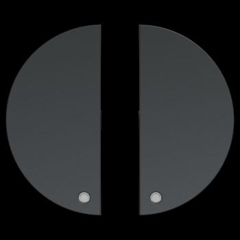  2 demi enjoliveur anthracite 