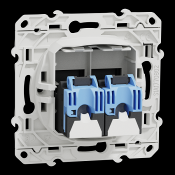  ODACE DBL RJ45 CAT6 UTP ANTH 