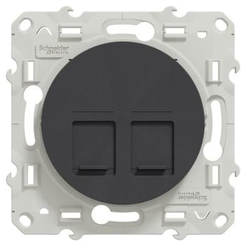  ODACE DBL RJ45 CAT6 STP ANTH 