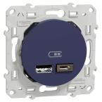  Prise double USB A+C COBALT 