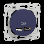 Prise double USB A+C COBALT 