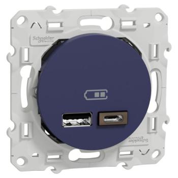  Prise double USB A+C COBALT 