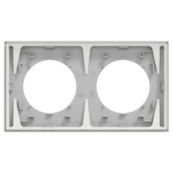  Odace plaque 2 postes gris gal 