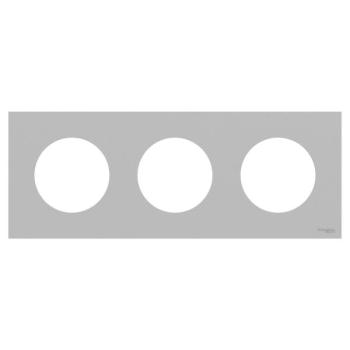  Odace plaque 3 postes gris gal 