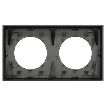  Odace plaque 2 postes gris bas 