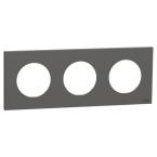  Odace plaque 3 postes gris bas 