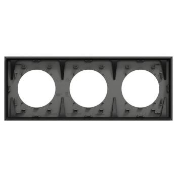  Odace plaque 3 postes gris bas 