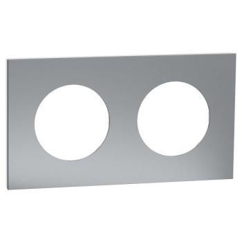  Odace M. plaque 2 postes titan 