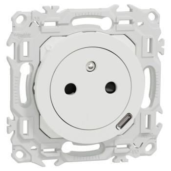  Odace 2P+T affleurante USB-C 1 