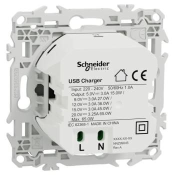  Odace chargeur USB-C 65W blanc 