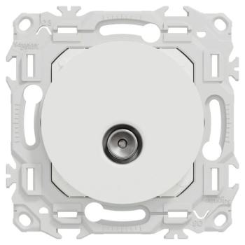  Odace prise TV simple blanc 