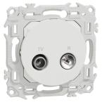  Odace prise TV/FM blanc 