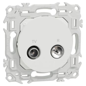  Odace prise TV/FM blanc 