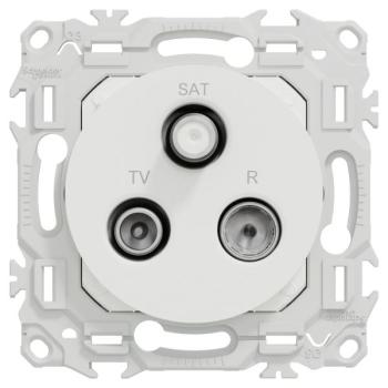  Odace prise TV/FM/SAT blanc 