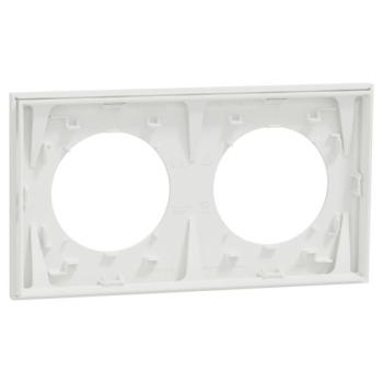  Odace plaque 2 postes blanc 