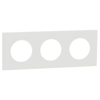  Odace plaque 3 postes blanc 