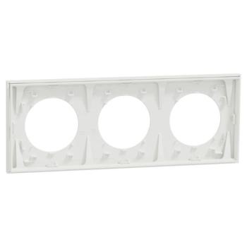  Odace plaque 3 postes blanc 