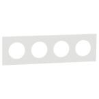  Odace plaque 4 postes blanc 