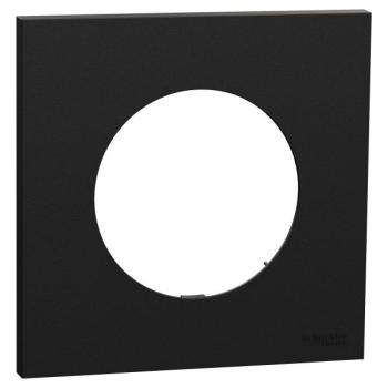  Odace plaque 1 poste noir 