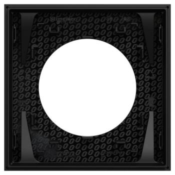  Odace plaque 1 poste noir 