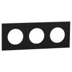  Odace plaque 3 postes noir 