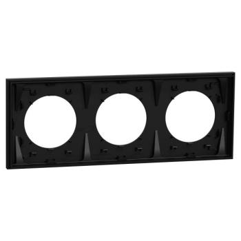  Odace plaque 3 postes noir 