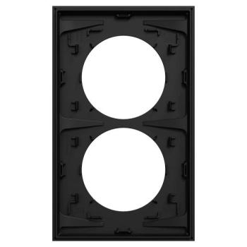  Odace plaque 2 postes 57mm noi 