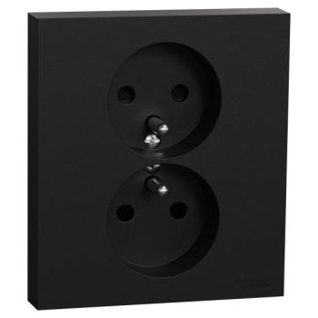  Odace prise 2P+T double noir g 