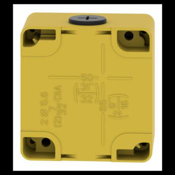  Boitier vide jaune non perc� 