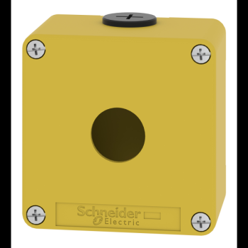  Boitier vide jaune 1 trou 22mm 