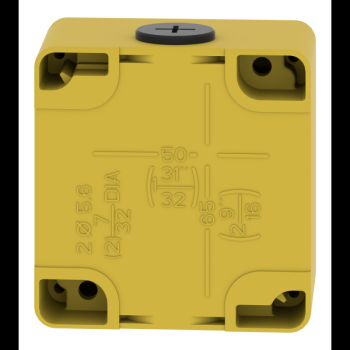  Boitier vide jaune 1 trou 22mm 