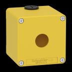 Boitier vide jaune 1 trou 22mm 