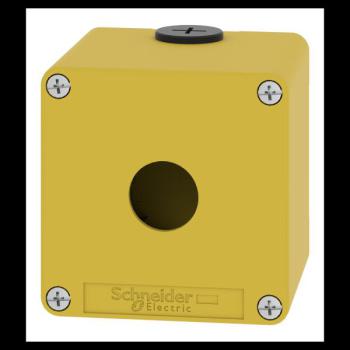  Boitier vide jaune 1 trou 22mm 