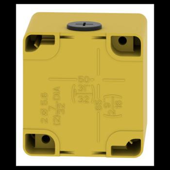  Boitier vide jaune 1 trou 22mm 