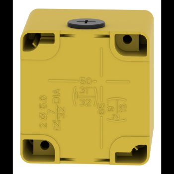  Boitier vide jaune 1 trou 22mm 
