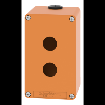  Boite vide orange 2 trous 22mm 