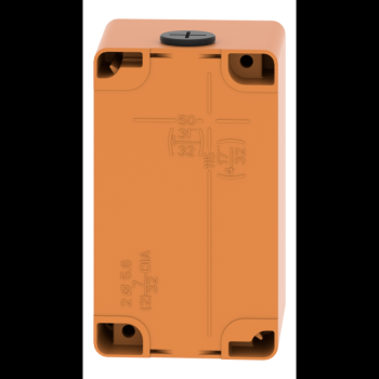  Boite vide orange 2 trous 22mm 