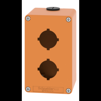  Boite vide orange 2 trous 30mm 