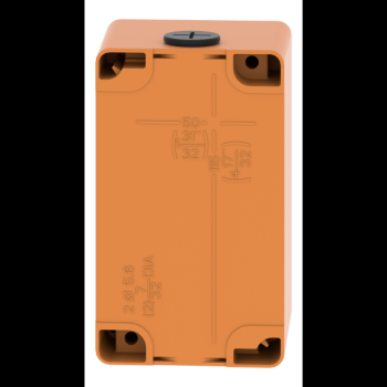  Boite vide orange 2 trous 30mm 
