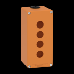 Boite vide orange 4 trous 22mm 
