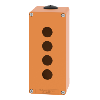  Boite vide orange 4 trous 22mm 