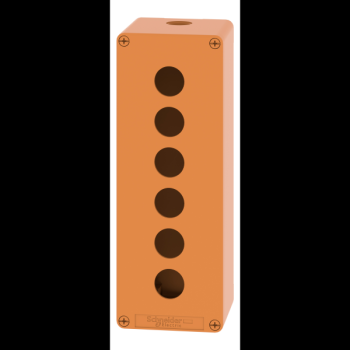  Boite vide orange 6 trous 22mm 