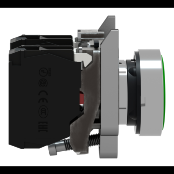  BOUTON POUSSOIR VERT AFFL 